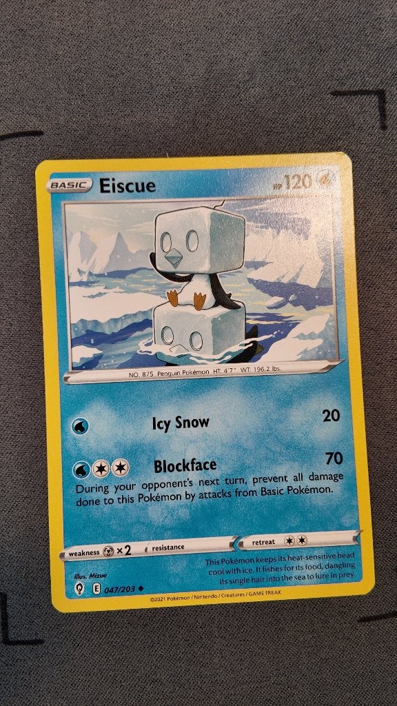 Eiscue 47 Evolving Skies | Pokemon kaart, Ophalen, Zo goed als nieuw, Losse kaart