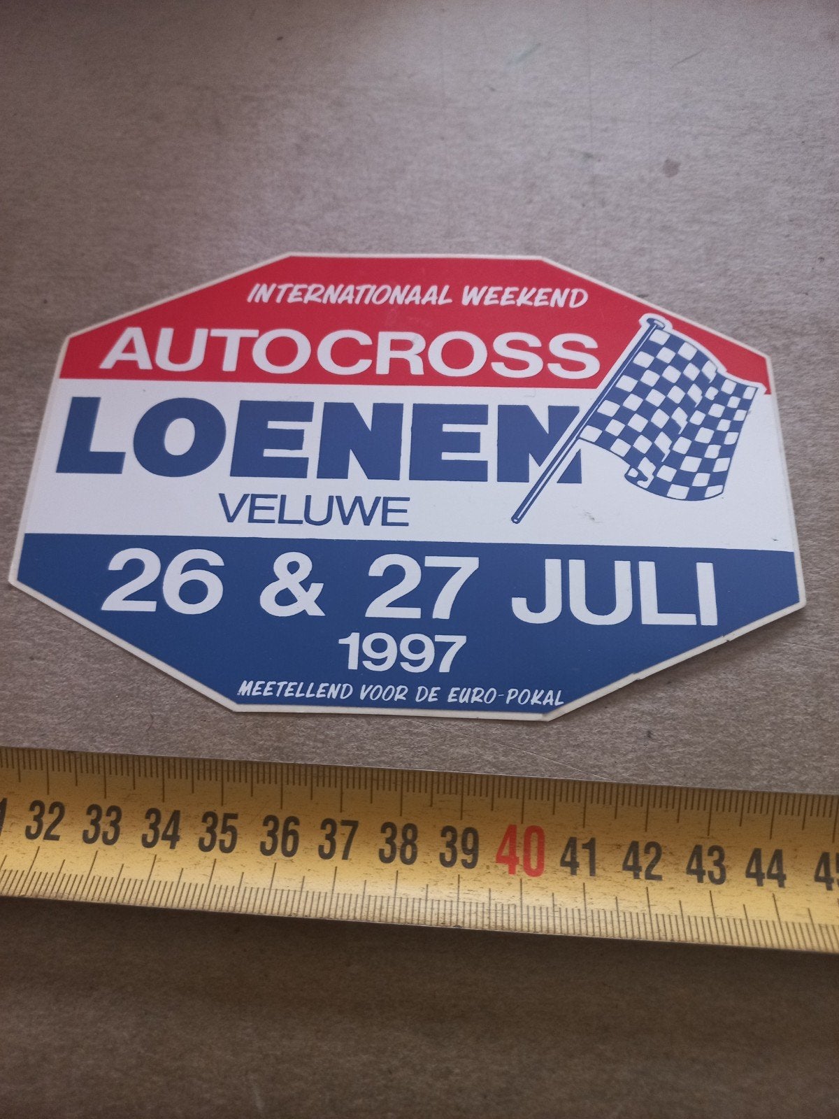 Vintage Autocross Loenen Veluwe Sticker 1997, Ophalen of Verzenden