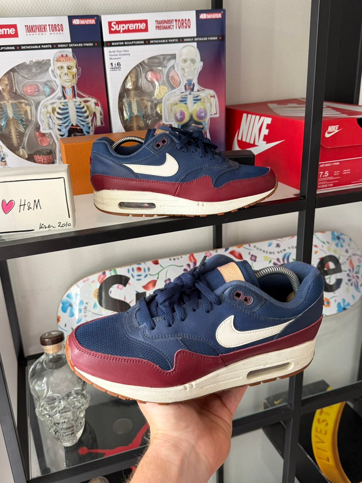 Nike Air Max 1 Premium Navy Team Red Maat 42 AH8145-400, Overige kleuren, Ophalen of Verzenden, Sneakers of Gympen, Zo goed als nieuw