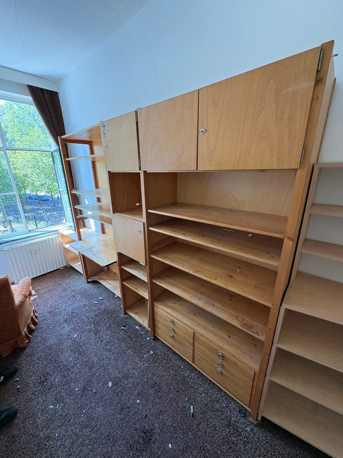 Lundia kast met planken, laden en deuren, Huis en Inrichting, Kasten | Boekenkasten, Gebruikt, M, Ophalen of Verzenden, 200 cm of meer