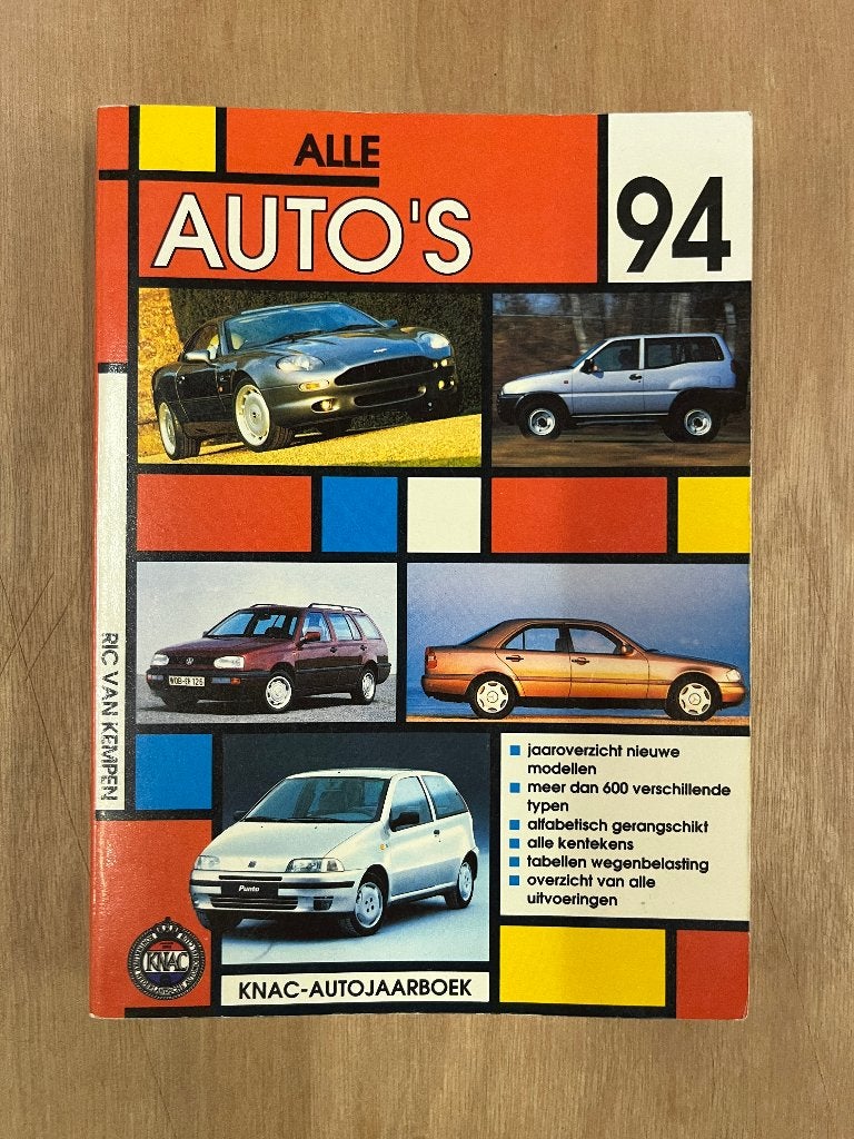 Boek: alle auto's 1994,	knacautojaarboek, Ophalen of Verzenden, Gelezen, Algemeen