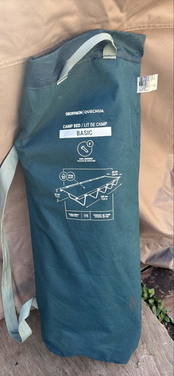 Nieuw Decathlon Quechua Veldbed - Comfortabel en Compact, Ophalen, Zo goed als nieuw