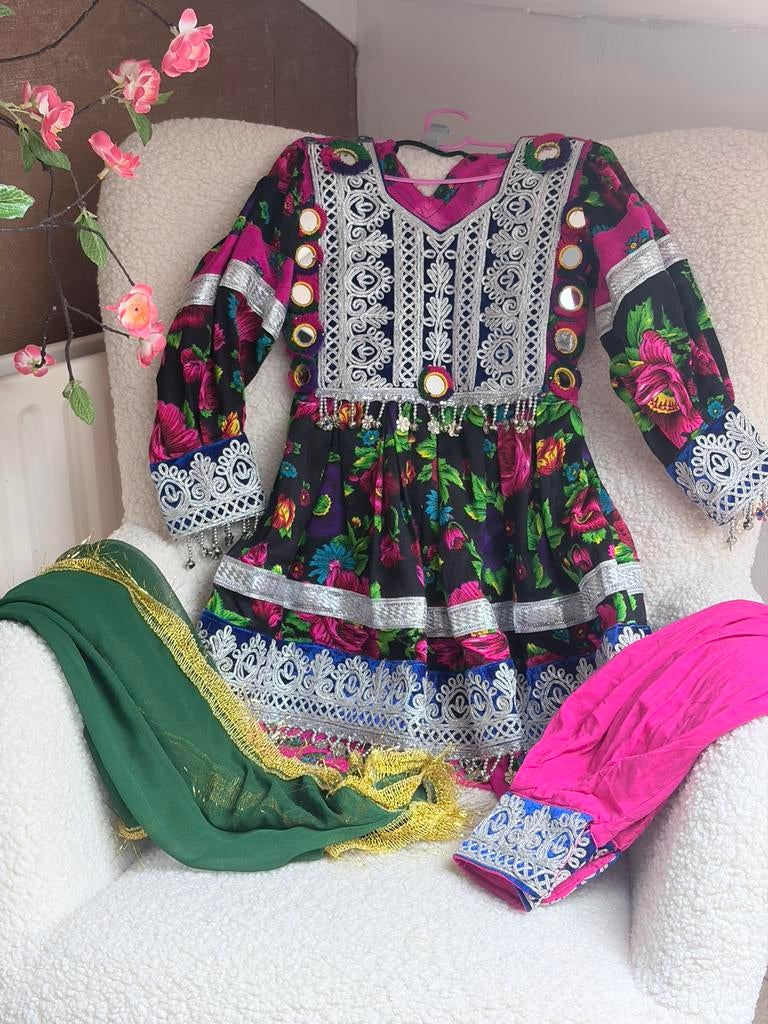 Afghaanse jurk, Kleding | Dames, Ophalen of Verzenden, Zo goed als nieuw, Maat 34 (XS) of kleiner, Carnaval