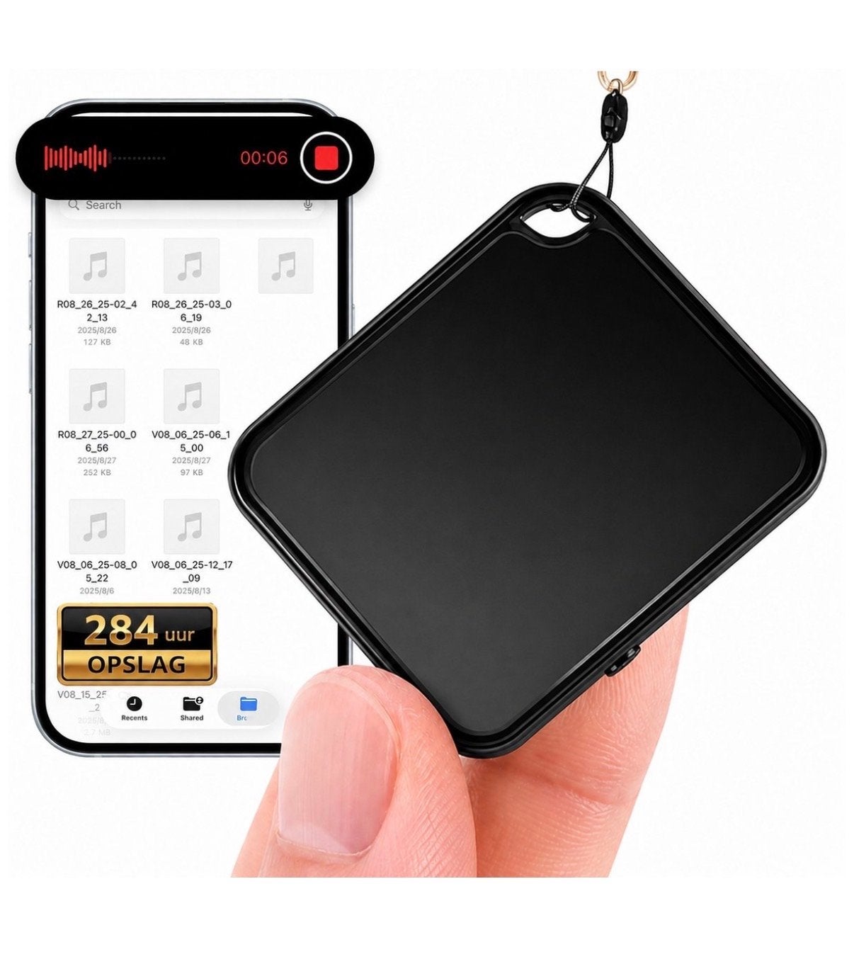 Mondura VoxPro Voice Recorder - 16GB, 284 uur opslag, Ophalen of Verzenden, Nieuw