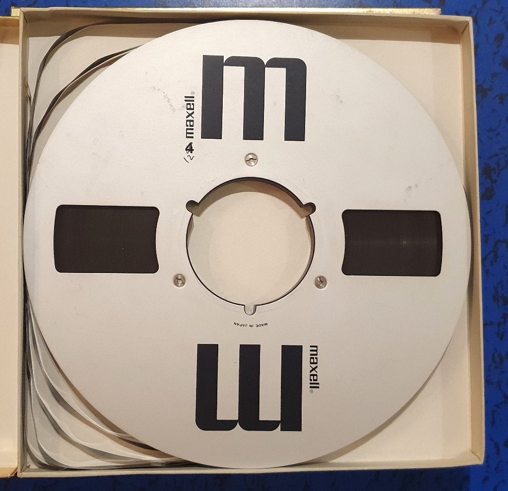Maxell UD 35-180B haspel met geluidsband, Ophalen of Verzenden, Bandrecorder, Met banden