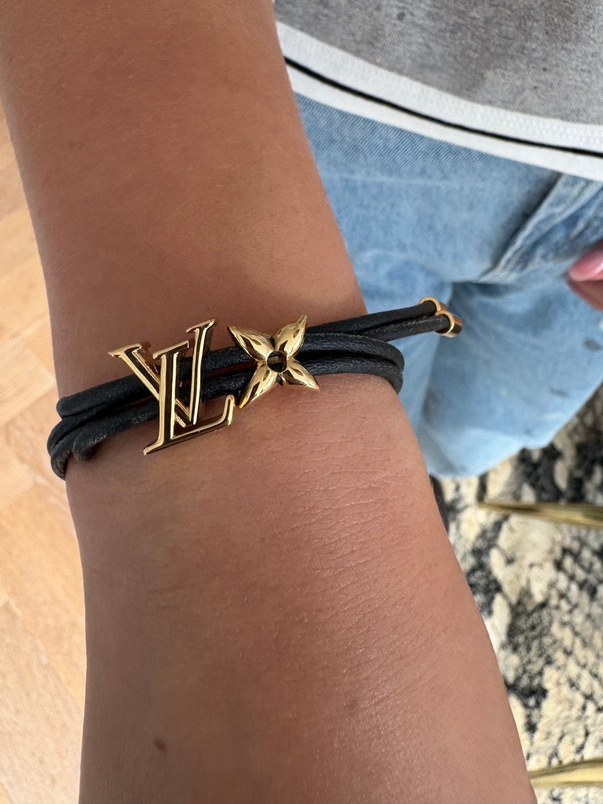 Originele armband Louis Vuitton, Sieraden, Tassen en Uiterlijk, Armbanden, Ophalen of Verzenden, Zo goed als nieuw, Zwart, Leer