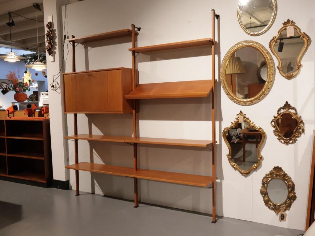 Vintage wandsysteem Olof Pira Sweden teak, Ophalen, Sweden, Gebruikt, Teakhout