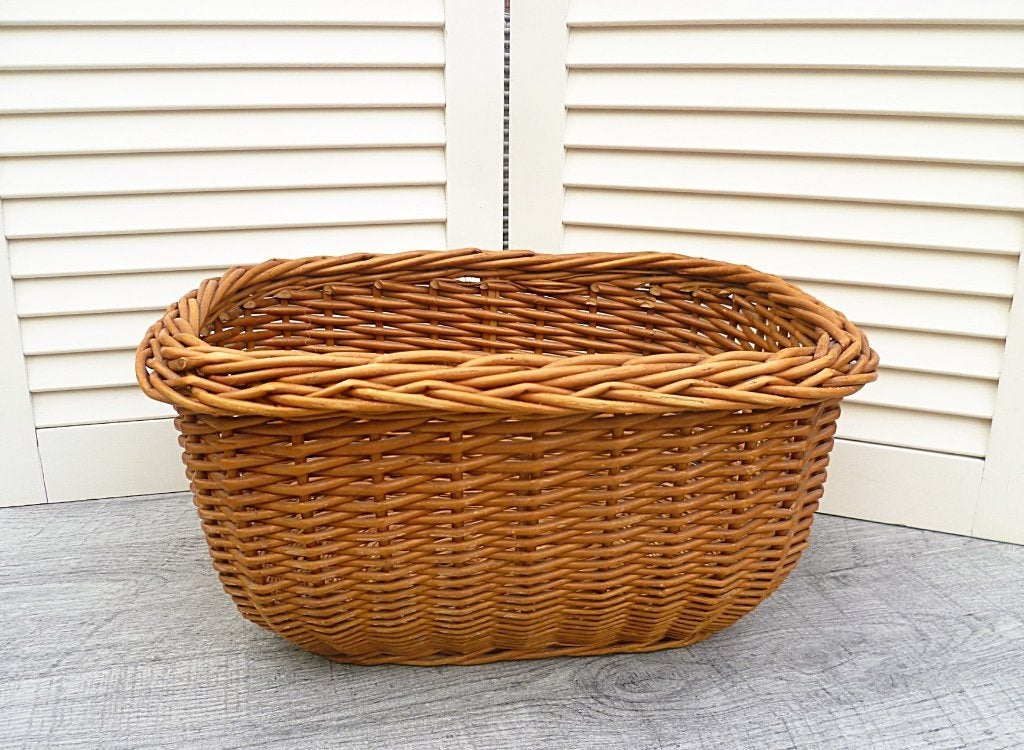 sfeervolle handgevlochten rieten/rotan mand - opbergmand..., Verzenden