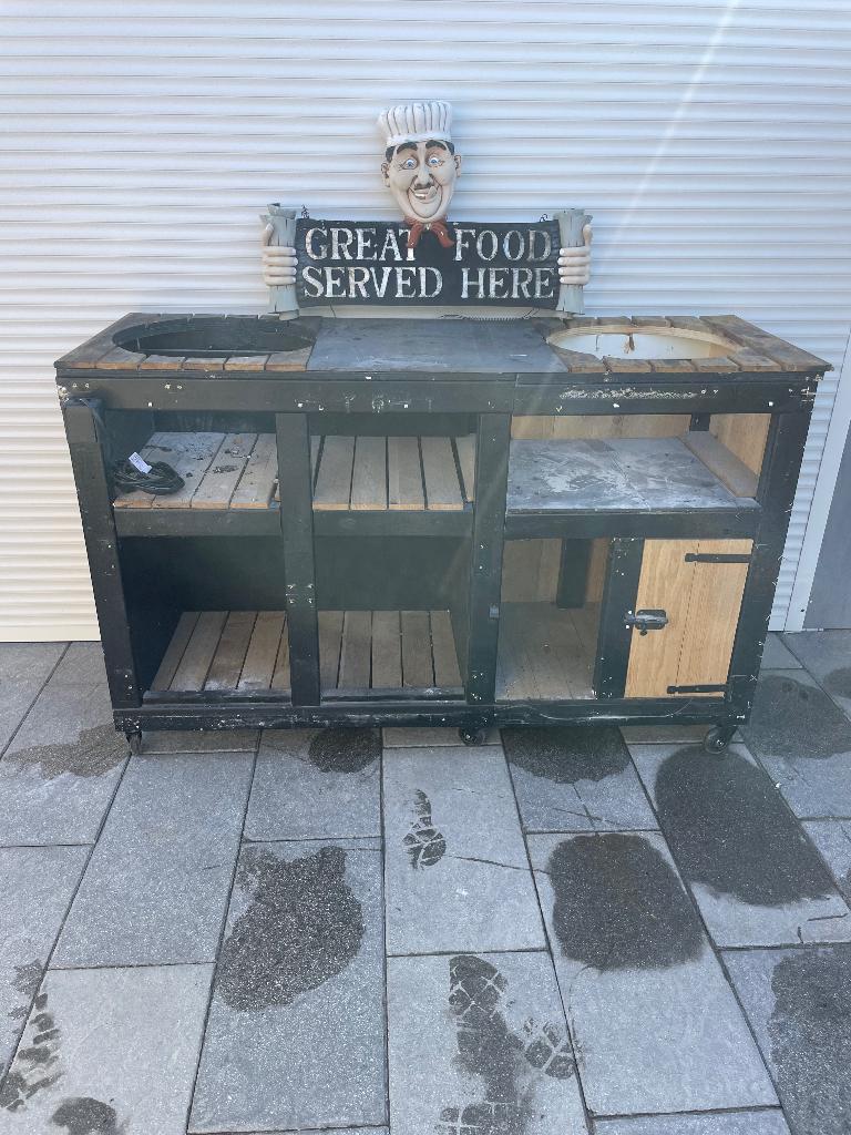 buitenkeuken voor 2 Egg"s €25-, Ophalen, Gebruikt, Houtskool, Vrijstaand