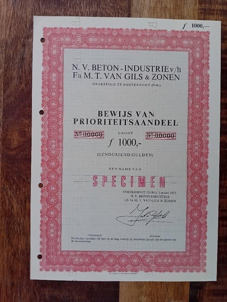 Beton Industrie - van Gils - Oosterhout, Verzamelen, Foto's en Prenten, Ophalen of Verzenden, 1960 tot 1980, Zo goed als nieuw
