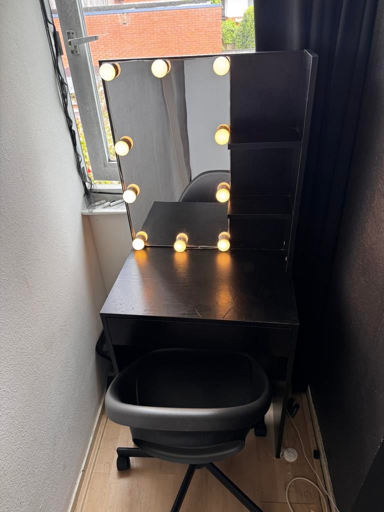 Makeup tafel / kaptafel, Ophalen of Verzenden, Zo goed als nieuw, 50 tot 100 cm, Minder dan 100 cm