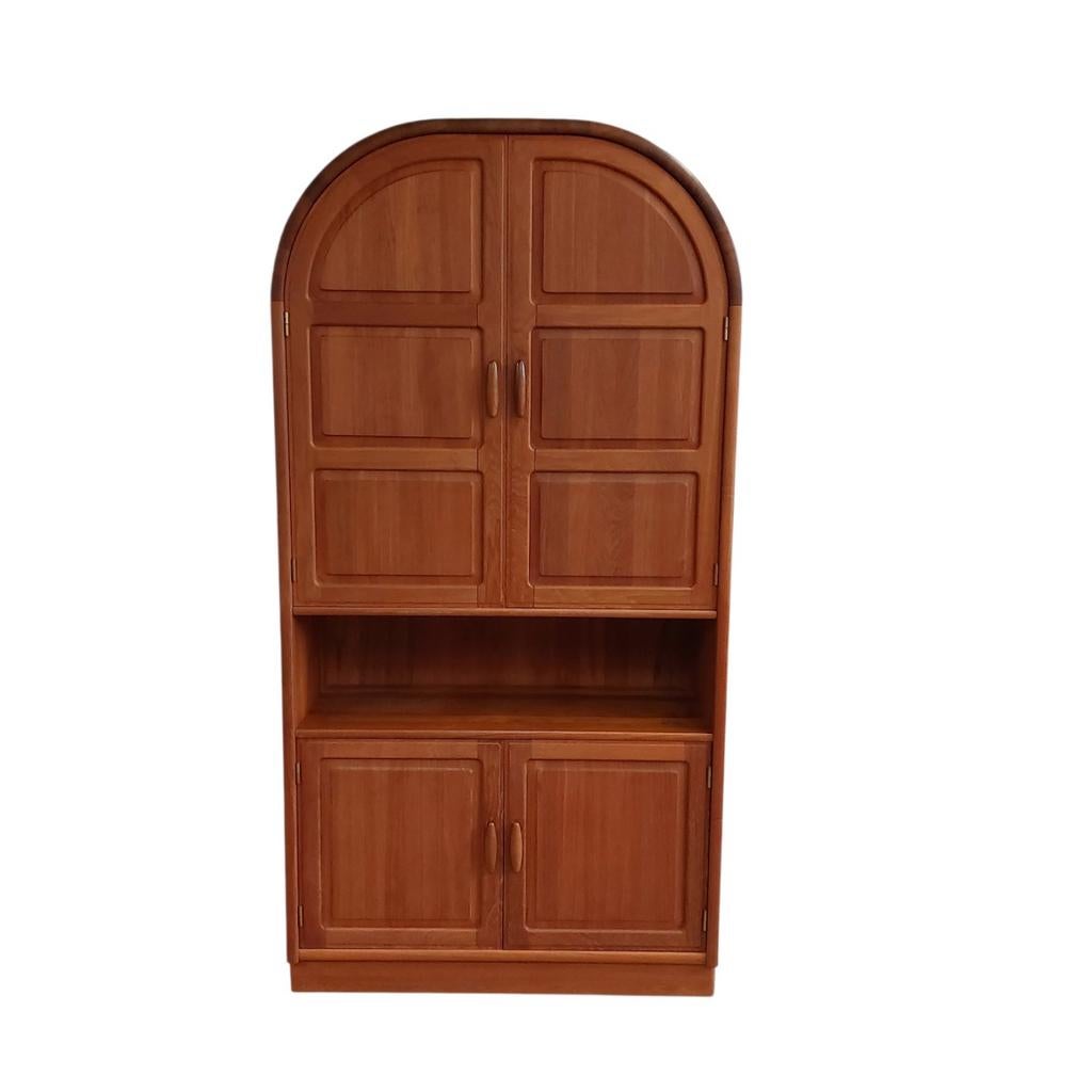 Vintage teakhouten Dyrlund boogkast, wandmeubel, Ophalen, 200 cm of meer, Dyrlund, Minder dan 150 cm