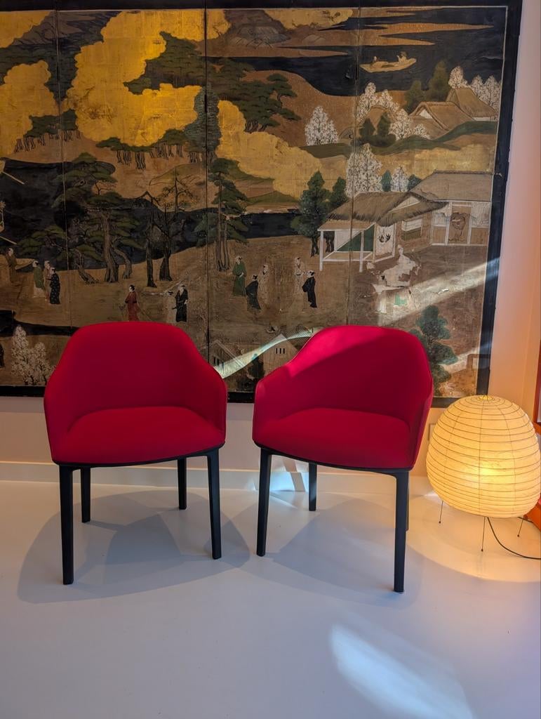 Twee keer Vitra Softshell Chair - Erwan & Ronan Bouroullec, Ophalen, Stof, Twee, Moderne klassieker