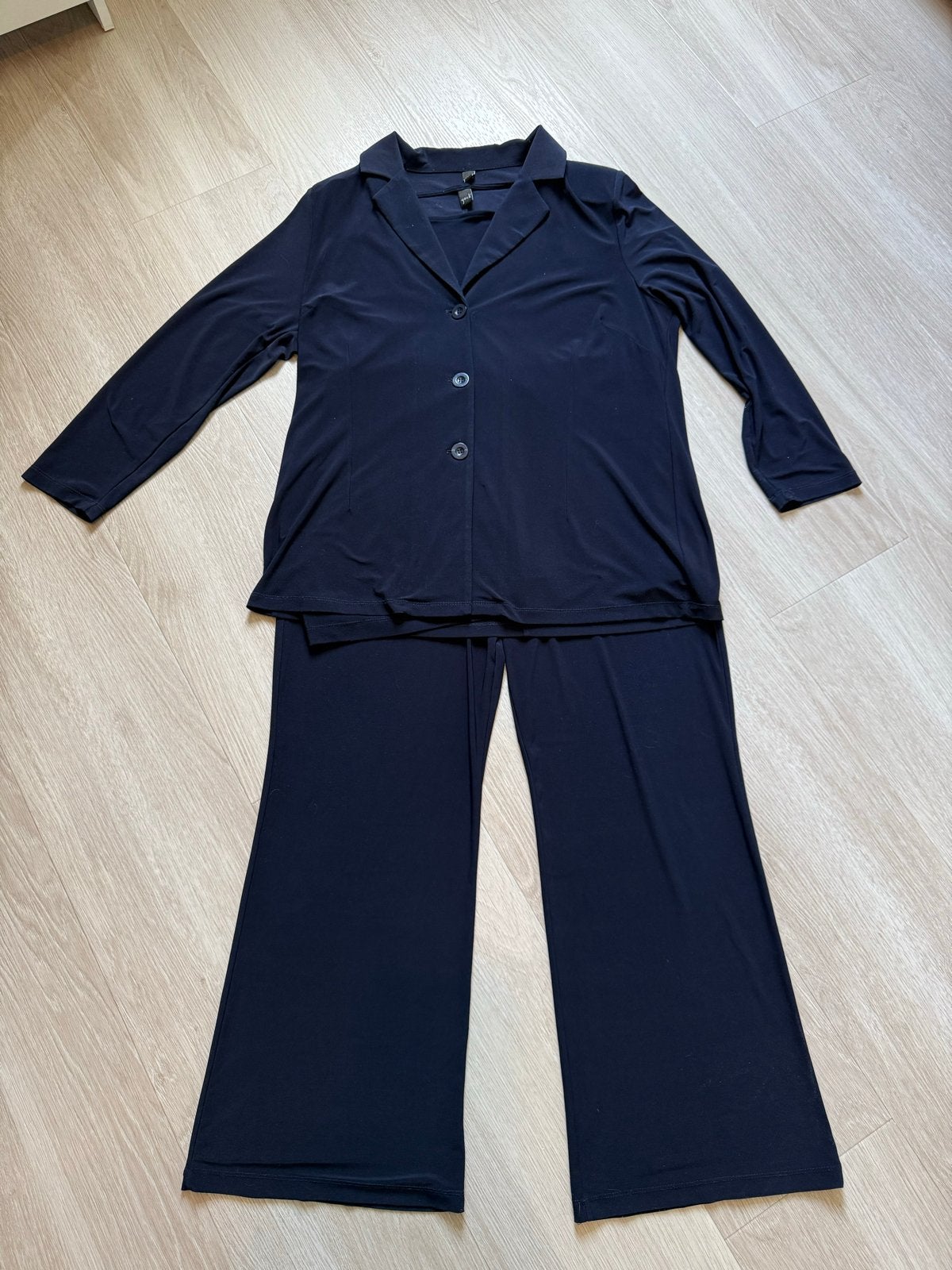 Mooi pak van Yoek maat 46/48, Ophalen of Verzenden, Gedragen, Blauw, Jurk