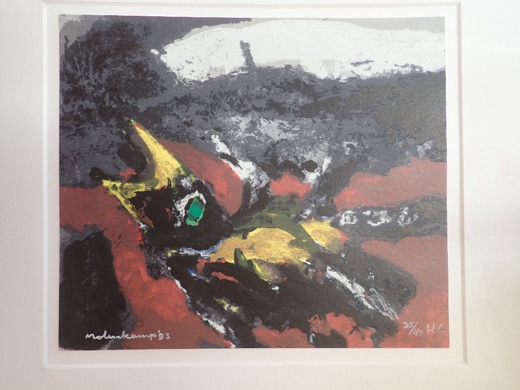 Nico Molenkamp (1920-1998) Zeefdruk Vogel, Ophalen of Verzenden