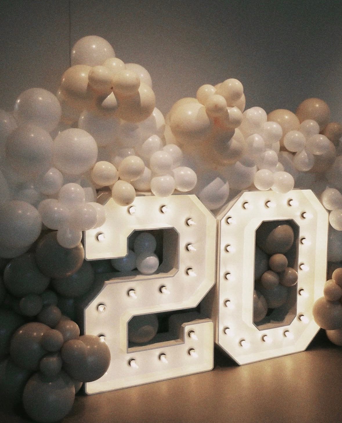 Lichtletters - Lichtcijfers - Ballondeco - Verhuur - Groot, Ophalen, Zo goed als nieuw, Overige