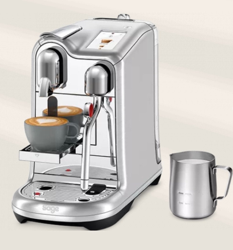 Sage Nespresso Creatista Pro - Zilveren Koffiemachine, Koffiepads en cups, Koffiemachine, Ophalen of Verzenden, Zo goed als nieuw