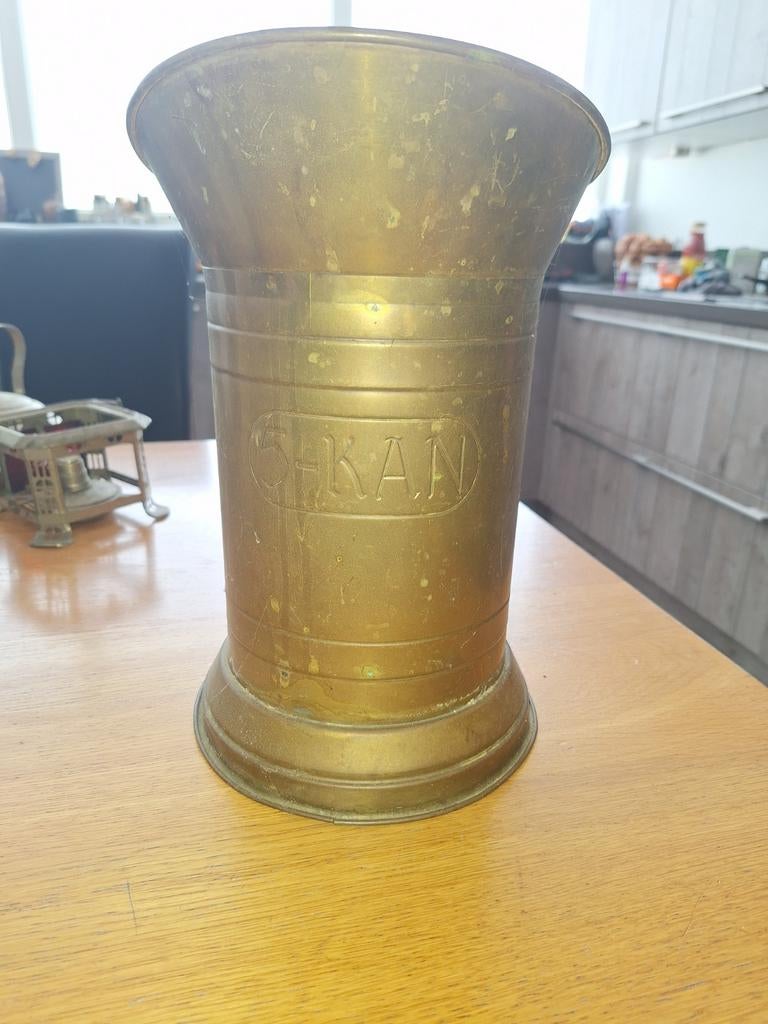 Antieke koperen maatbeker 5l, Antiek en Kunst, Ophalen of Verzenden, Koper