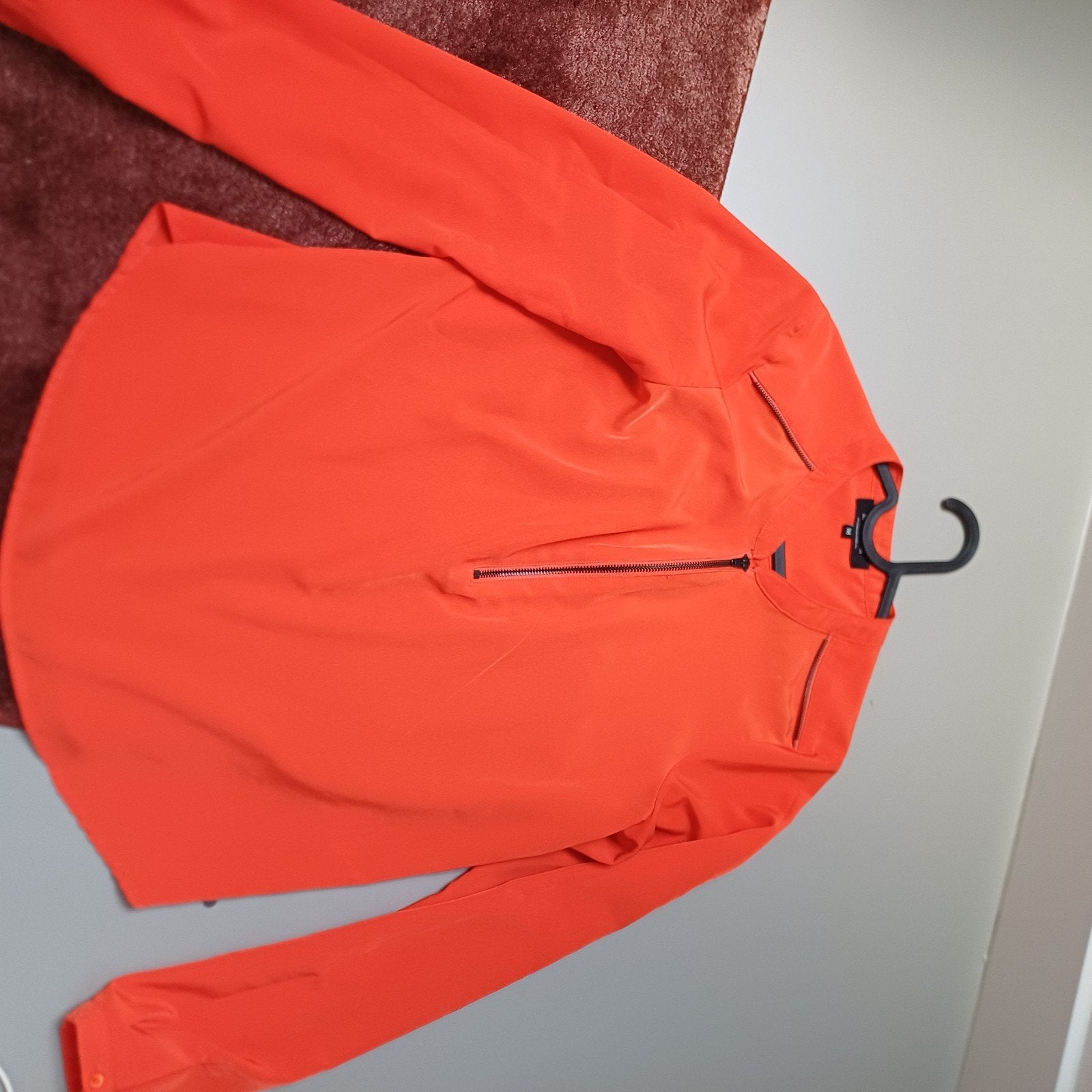 Oranje shoeby blouse met rits - Maat M, Maat 38/40 (M), Oranje, Ophalen of Verzenden, Onbekend