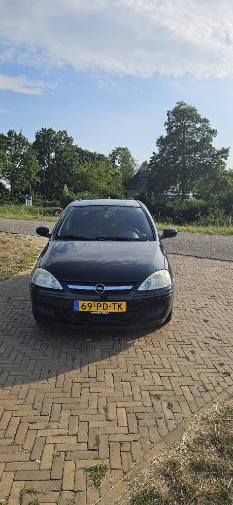 Opel Corsa 1.2 16V 5D 2004 Zwart, Voorwielaandrijving, 74 pk, 31 €/maand, Zwart