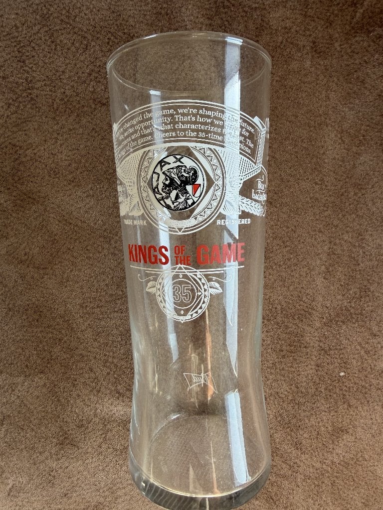 Glas Budweiser/Ajax., Ophalen of Verzenden, Nieuw, Bierglas