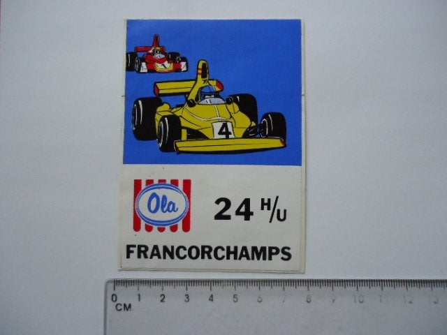 sticker oud Francorchamps 24H autosport race racing retro, Verzamelen, Verzenden, Zo goed als nieuw, Bedrijf of Vereniging