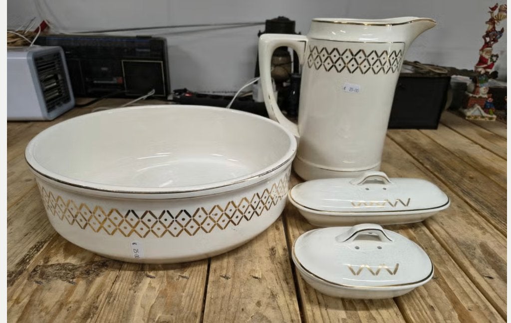 lampetset compleet met zeep en kammenbakje, Antiek en Kunst, Ophalen