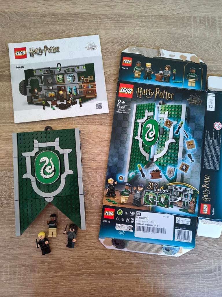 Lego Harry Potter 76410 - Slytherin Banner Compleet, Ophalen of Verzenden, Zo goed als nieuw, Complete set, Lego