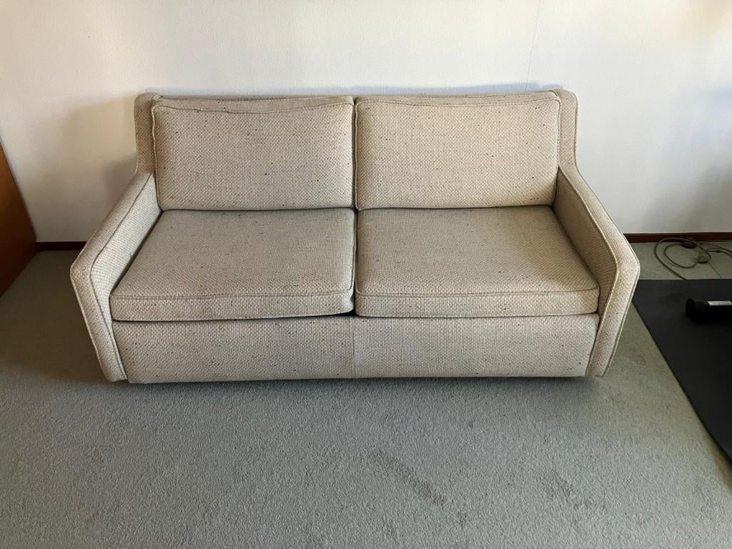 Bedbank, Huis en Inrichting, Slaapkamer | Slaapbanken, Ophalen, Crème, Gebruikt, Tweepersoons