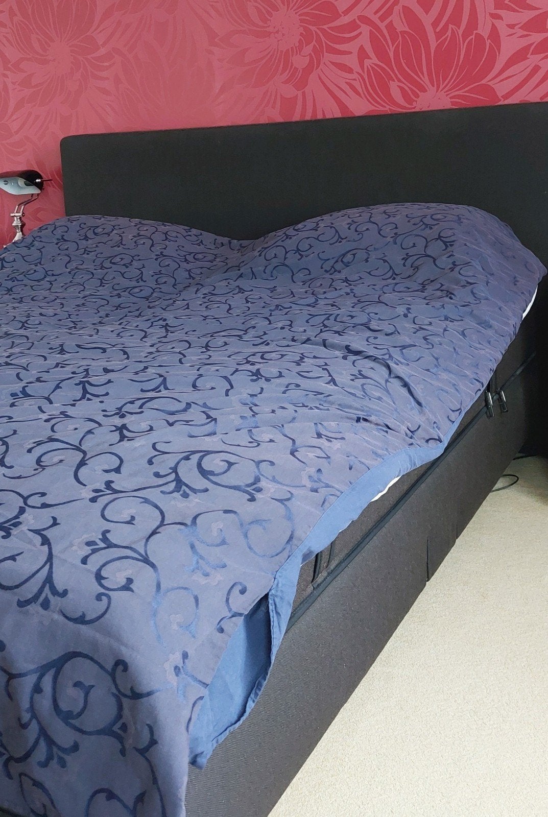 Auping boxspring 2-motorig 180x210 antraciet, Ophalen, 210 cm, Tweepersoons, 180 cm