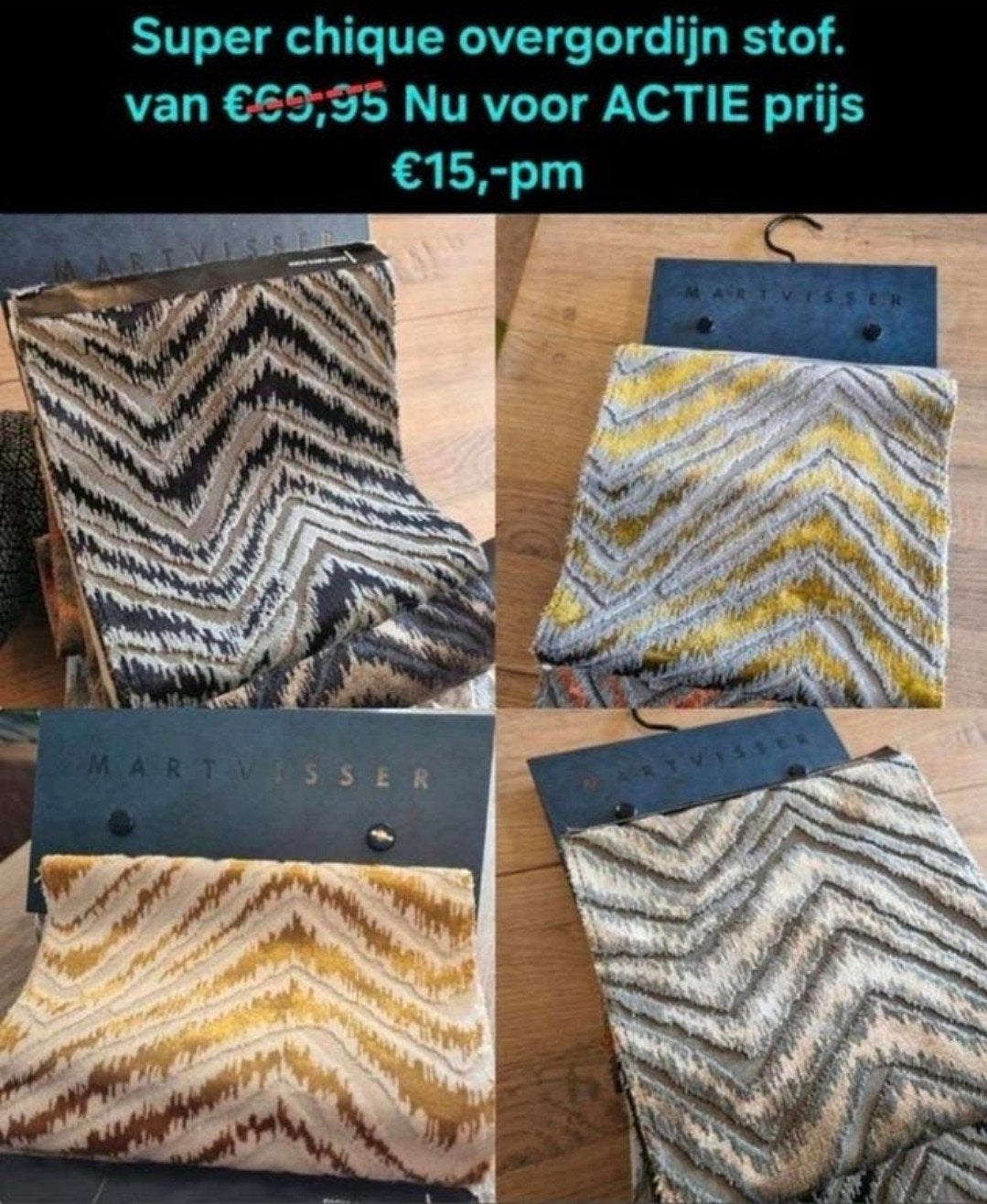 Chique gordijnstof! velours met glans,van 74,50 voor €15,-pm, Huis en Inrichting, Ophalen of Verzenden, Nieuw