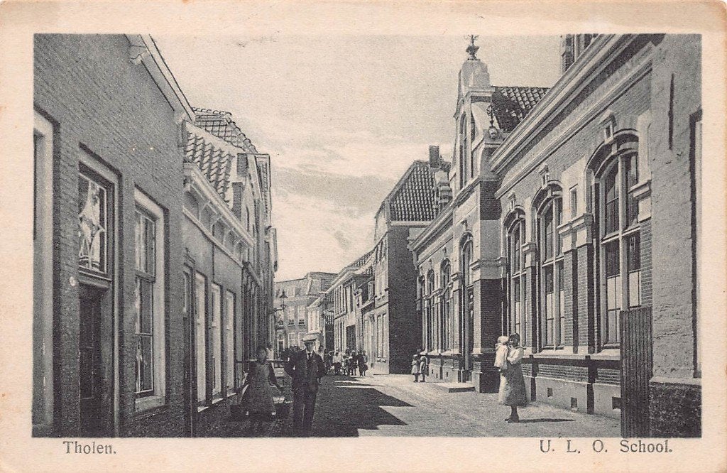 124 Tholen - U.L.O. school, Verzenden, 1920 tot 1940, Ongelopen, Zeeland