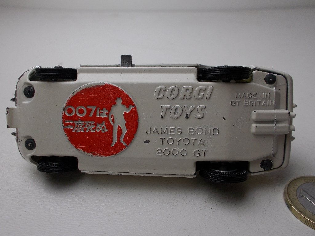 1967 Corgi Toys 336 JAMES BOND TOYOTA 2000 GT+Figuurtjes (D), Hobby en Vrije tijd, Ophalen of Verzenden, Zo goed als nieuw, Auto