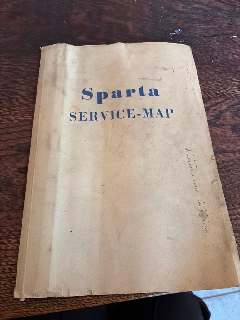 Sparta Service-Map - Vintage Handleiding, Ophalen of Verzenden
