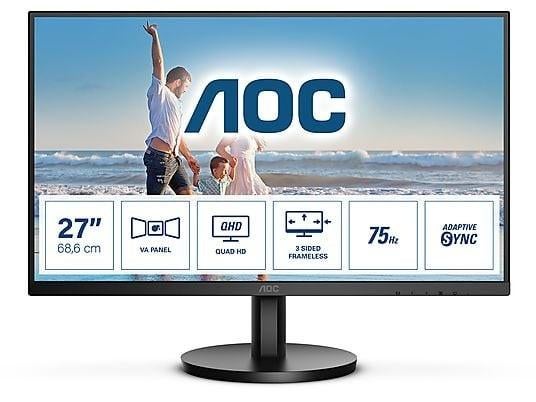 AOC Q27B3MA - 27 inch QHD VA Monitor 75Hz, Gaming, HDMI, VA, Nieuw