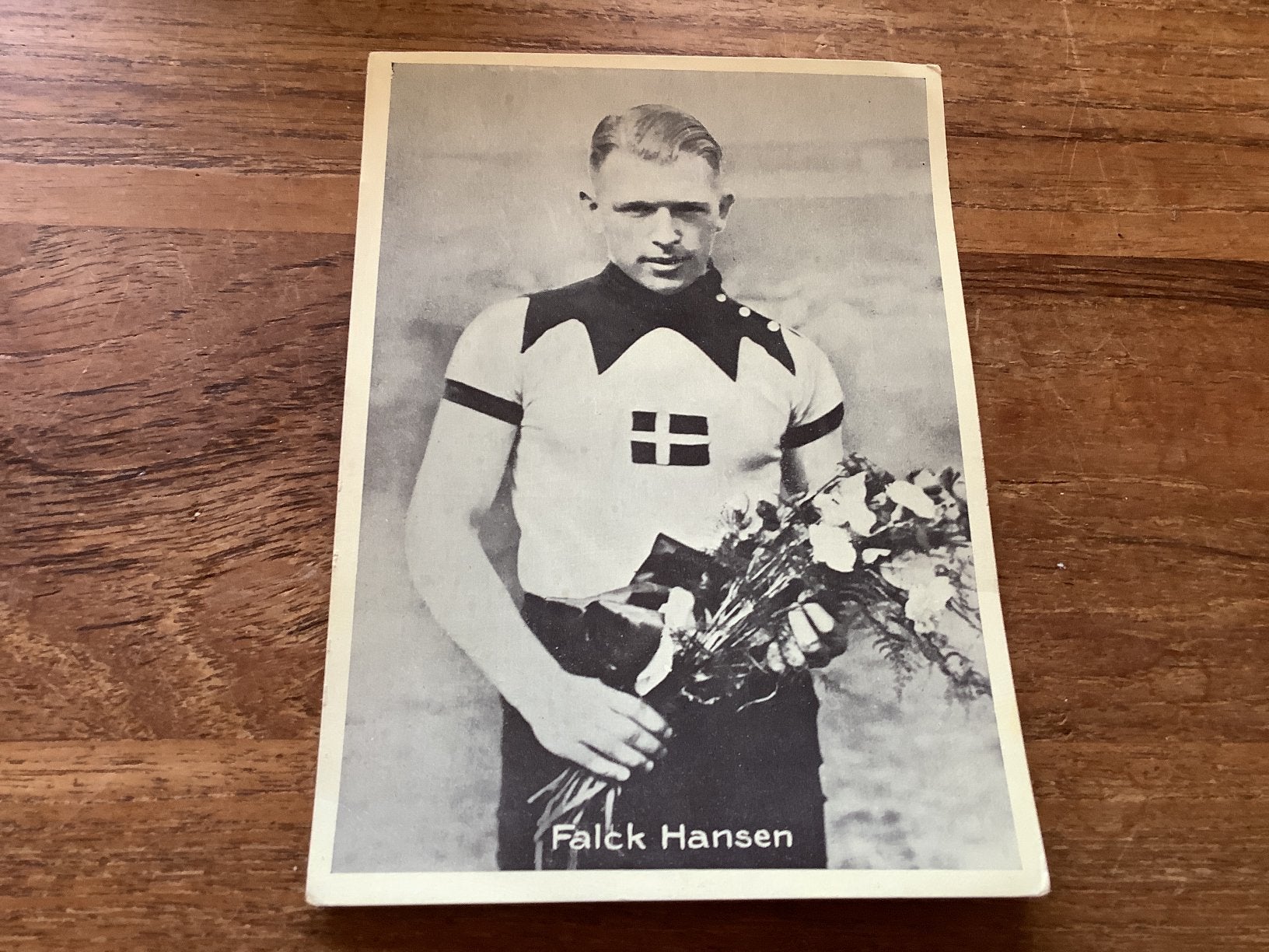 Fotokaart Wielrennen Falck Hansen, Ophalen of Verzenden, Gebruikt
