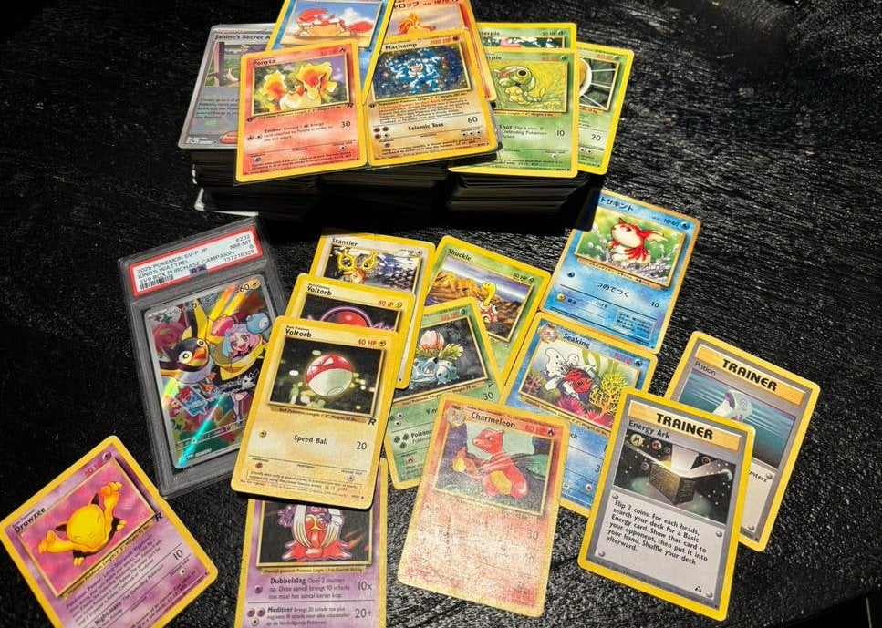 Oude pokemon kaarten collectie, Ophalen of Verzenden, Zo goed als nieuw, Meerdere kaarten