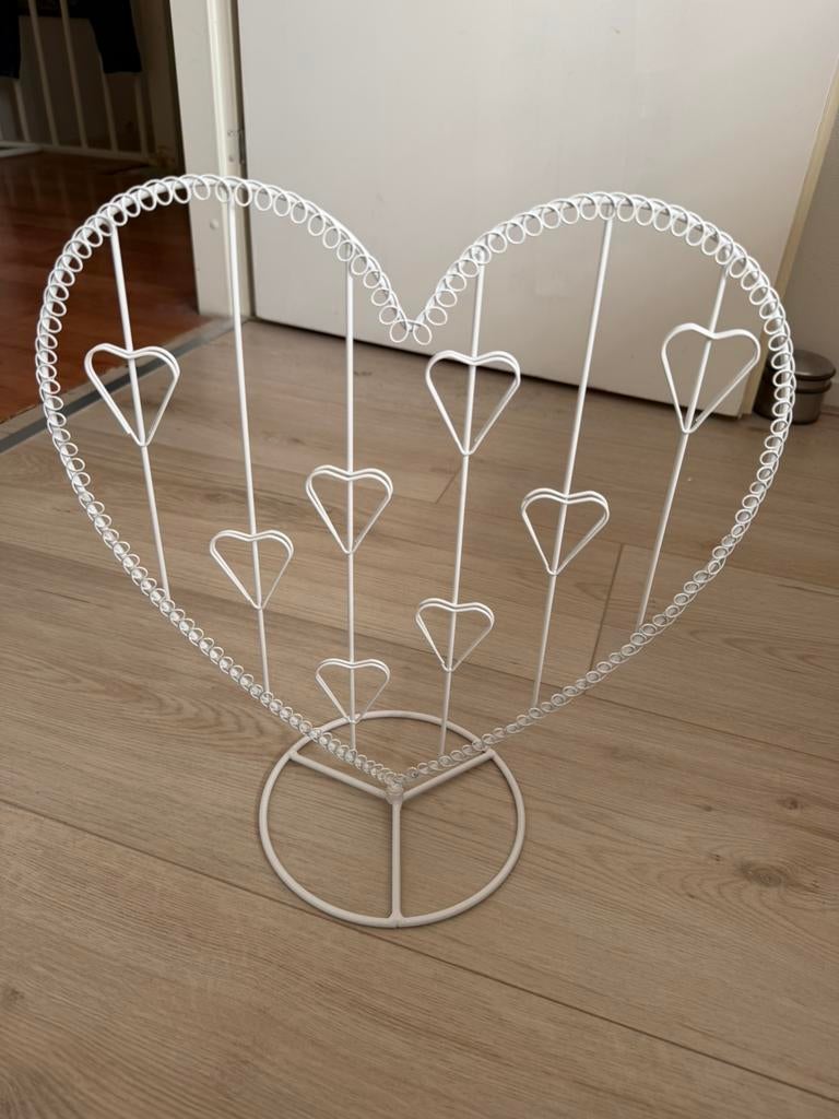 Decoratie Hart, Huis en Inrichting, Woonaccessoires | Overige, Ophalen of Verzenden, Zo goed als nieuw, Wit