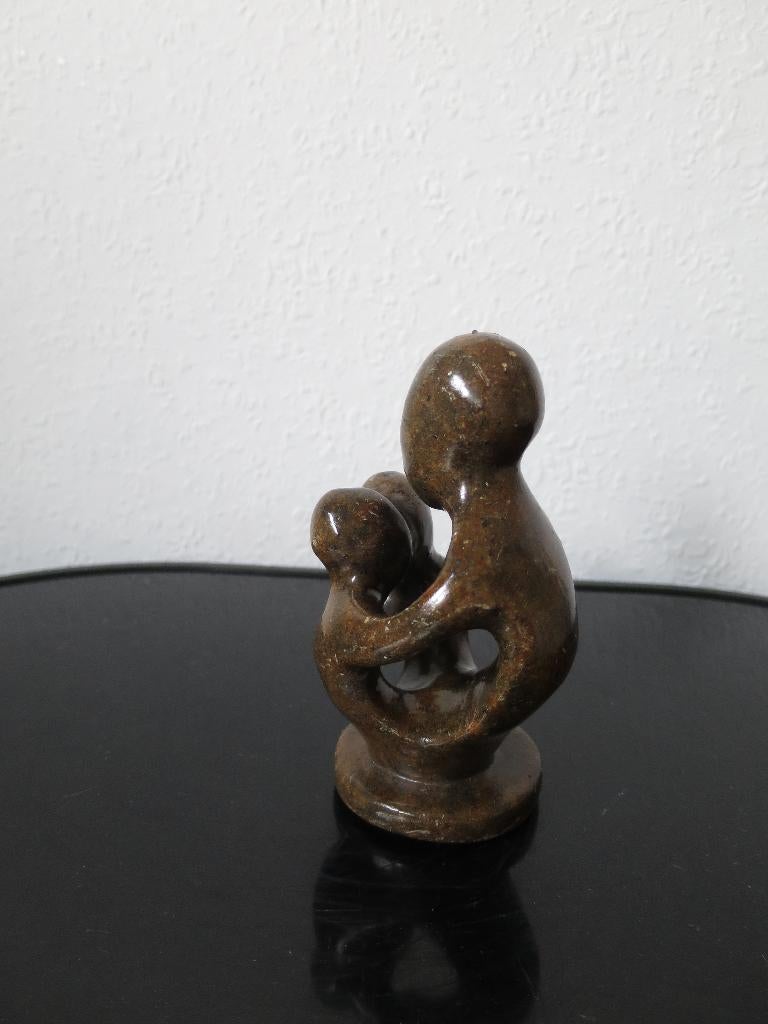 MOOI HANDGEMAAKT BEELDJE UIT ZEEPSTEEN 12 CM, Antiek en Kunst, Ophalen of Verzenden