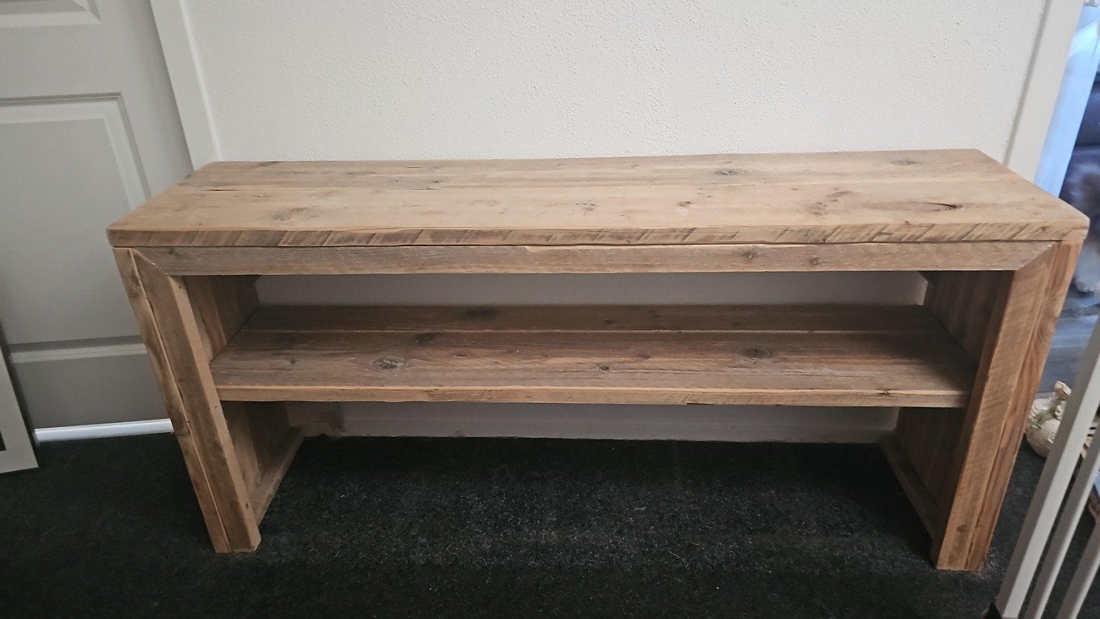 Robuuste steigerhout tv-meubel/kast/sidetable, Ophalen, Minder dan 45 cm, Gebruikt, Rustiek, Industrieel