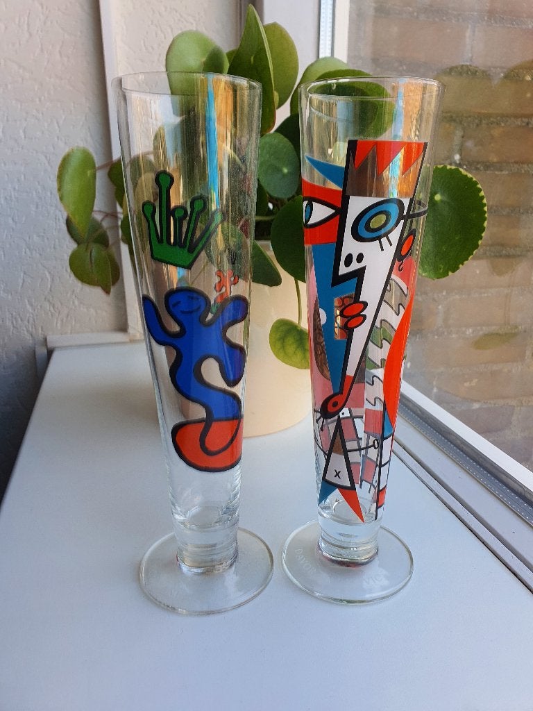 Ritzenhoff design voetglazen – set van 2 – uniek, Ophalen of Verzenden