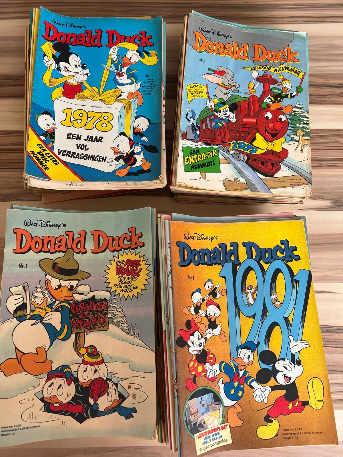 4 Jaargangen Donald Duck: 1978, 1979, 1980, 1981, Complete serie of reeks, Ophalen, Gelezen