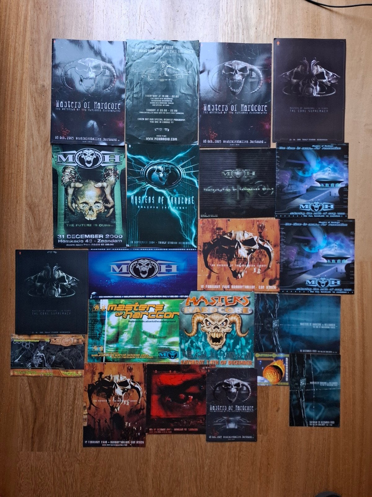 Masters Of Hardcore flyer pakket. Gabber Thunderdome, Ophalen of Verzenden, A4 of kleiner