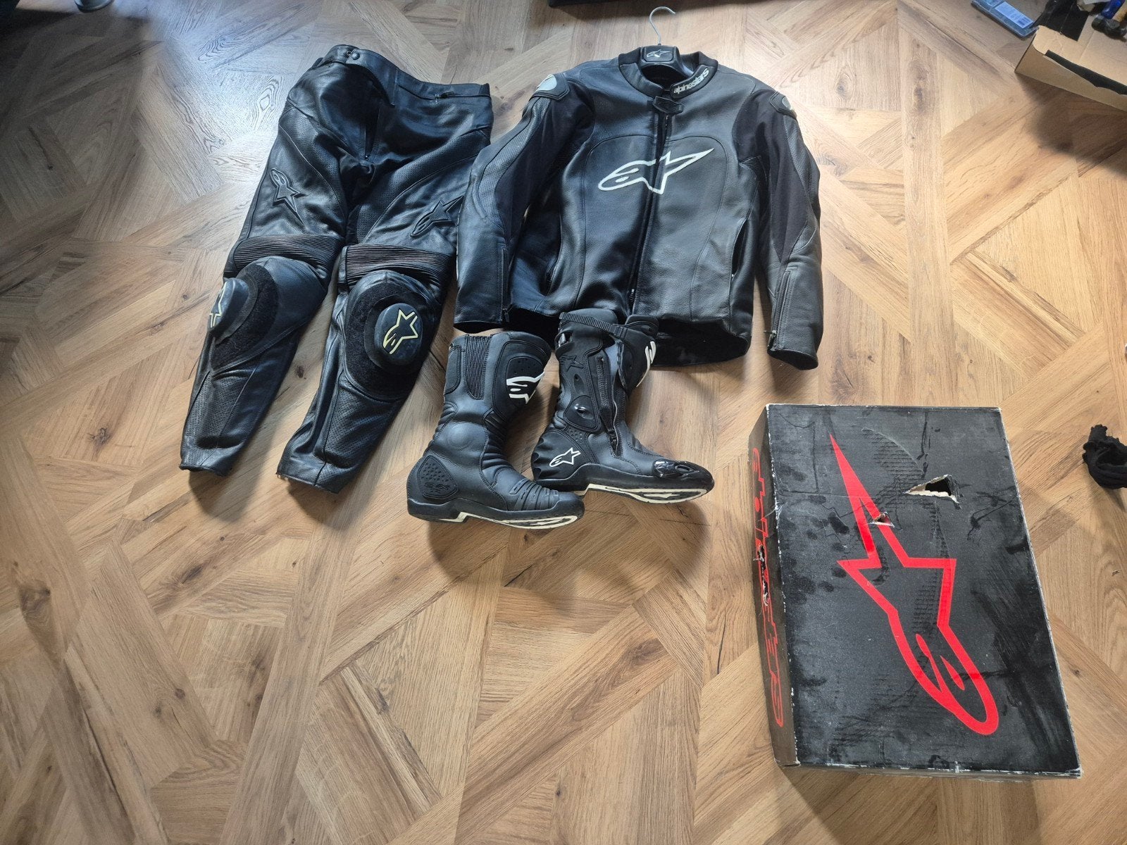 Alpinestars leren motorpak (broek, jas, laarzen), Ophalen, Heren, Alpinestars, Laarzen