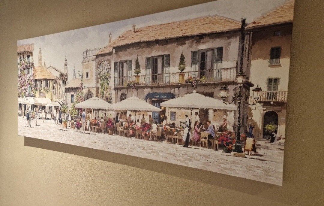Canvas groot rechthoek schilderij, Ophalen