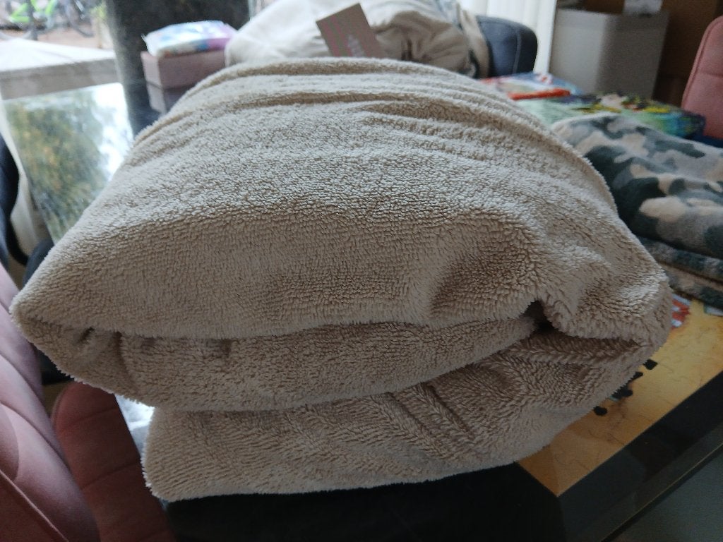 Optidee optipluche eenpersoonshoeslaken, Huis en Inrichting, Eenpersoons, Overige materialen, Ophalen of Verzenden, Zo goed als nieuw