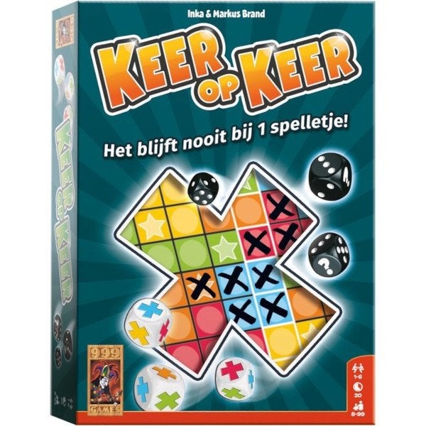 Keer op Keer 999 Games Dobbelspel Nieuw, 999 Games, Nieuw, Ophalen of Verzenden, Vijf spelers of meer