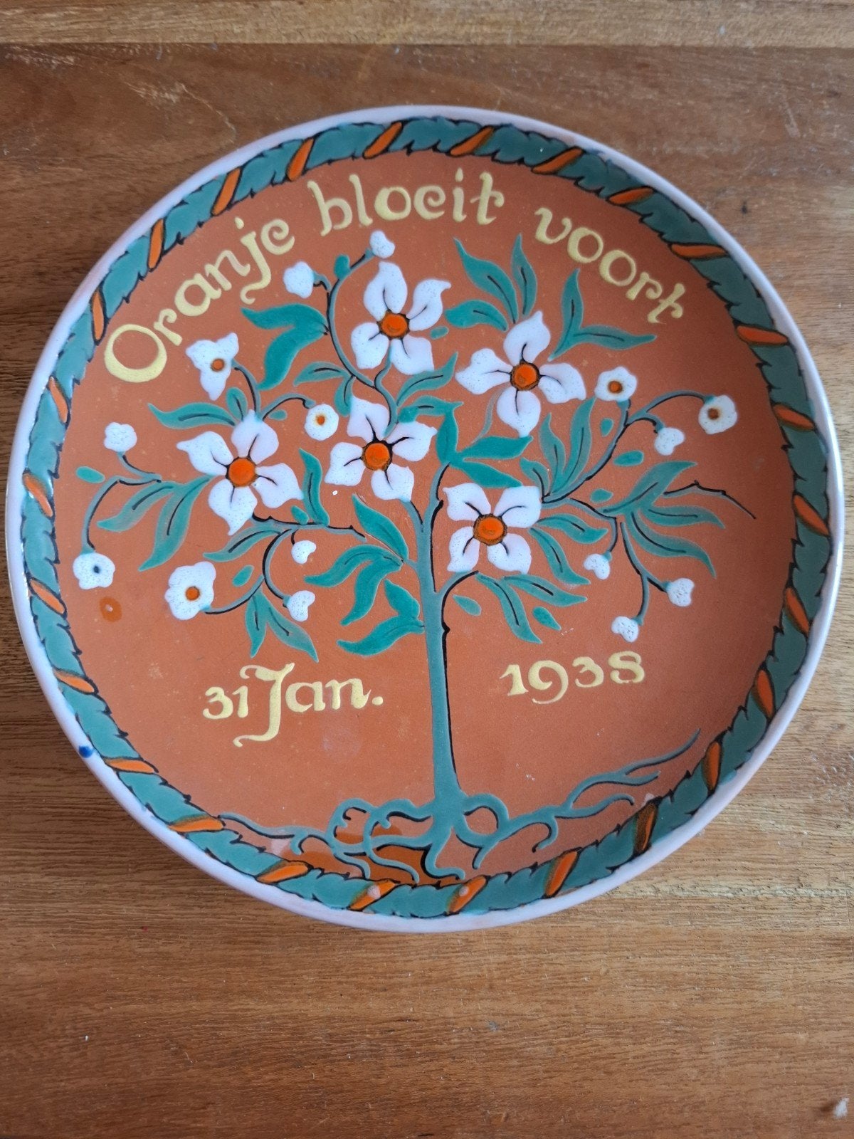 Herdenkingsbord Geboorte Prinses Beatrix 1938, Ophalen of Verzenden