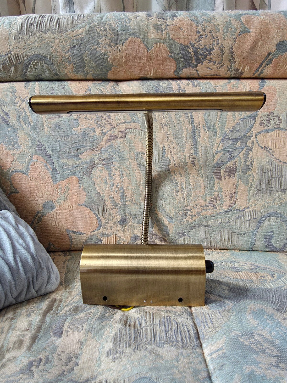Vintage messing pianolamp / schilderijlamp - Verstelbaar, Ophalen of Verzenden
