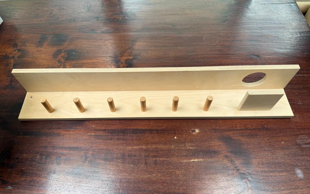 Houten wandplank / organizer / kapstok – handgemaakt – 85 cm, Zo goed als nieuw, Minder dan 100 cm, Hout, Ophalen